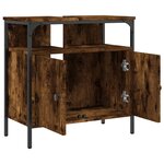 vidaXL Armoire lavabo de salle de bain chêne fumé 60x30x60 cm