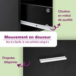 vidaXL Bureau Noir 100x50x76 cm Bois d’ingénierie