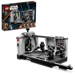 Lego 75324 star wars l'attaque des dark troopers jouet mandalorian a construire avec minifigure luke skywalker et son sabre laser