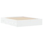 vidaXL Cadre de lit avec tiroirs blanc 150x200 cm bois d'ingénierie