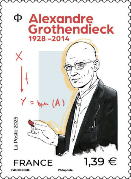 Timbre - Alexandre Grothendieck - Lettre verte