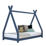 Lit tipi enfant NAKANA 120 x 200 bleu marine