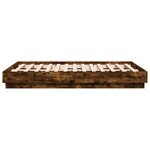 vidaXL Cadre de lit chêne fumé 120x190 cm bois d'ingénierie