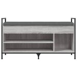 vidaXL Banc à chaussures sonoma gris 105 5x32x57 5cm bois d'ingénierie