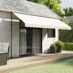 vidaXL Tissu de remplacement de cantonnière d’auvent rayure crème 4 5m