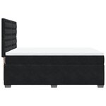vidaXL Sommier à lattes de lit avec matelas Noir 140x190 cm Velours