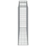 vidaXL Paniers à gabions arqués 6 Pièces 300x50x180/200 cm fer galvanisé
