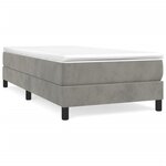 vidaXL Cadre de lit Gris clair 90x200 cm Velours