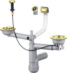 Siphon pour évier en granit 1 5 et 2 cuves - Gain de place