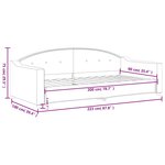 vidaXL Lit de jour gris foncé 90x200 cm tissu