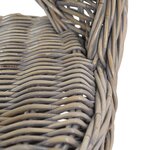 vidaXL Chaise de canapé rotin kubu gris