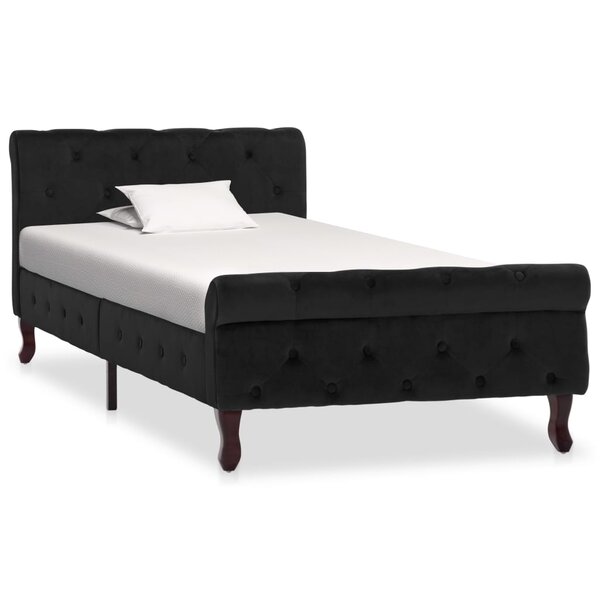 vidaXL Cadre de lit Noir Velours 90 x 200 cm