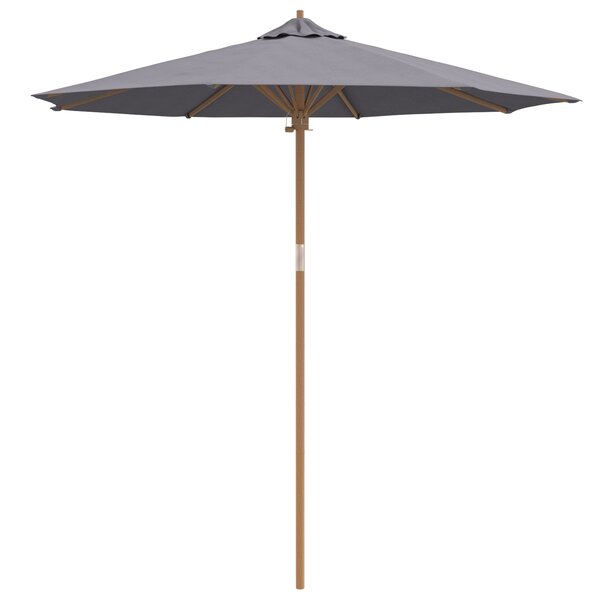 vidaXL Parasol de jardin gris foncé 240x260 cm en bambou