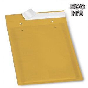 100 enveloppe bulle Eco H/8 marron 290x370mm DIFPAC