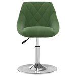vidaXL Chaises pivotantes à manger lot de 6 Vert foncé Velours