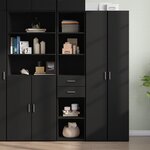 vidaXL Buffet haut noir 40x42 5x185 cm bois d'ingénierie