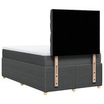 vidaXL Sommier à lattes de lit avec matelas Gris foncé 120x200cm Tissu