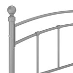 vidaXL Cadre de lit Gris Métal 200x200 cm
