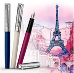 Stylo plume waterman allure deluxe bleu  plume fine  cartouche d'encre bleue  coffret cadeau