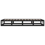 vidaXL Cadre de lit sans matelas noir 75x190 cm bois massif