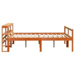 vidaXL Cadre de lit avec tête de lit cire marron 140x190cm bois de pin