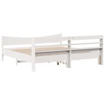 vidaXL Cadre de lit et tête de lit blanc 180x200 cm bois de pin massif