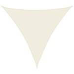 vidaXL Voile de parasol tissu oxford triangulaire 4x4x4 m crème