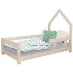 Lit cabane enfant POPPI 90 x 160 beige 1