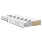 Matelas à ressorts ensachés vidaXL Vert clair Gris Moyen 80x200x20 cm Tissu