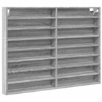 vidaXL Armoire à vitrine sonoma gris 100x8 5x75 cm bois d'ingénierie
