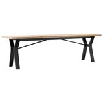 vidaXL Table basse cadre en Y 160x40x45 5 cm bois de pin massif fonte