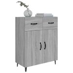 vidaXL Buffet sonoma gris 69 5x34x90 cm bois d'ingénierie