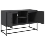 vidaXL Buffet haut noir 36x39x123 cm acier