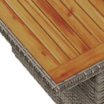vidaXL Ensemble de salle à manger de jardin 9 pièces avec coussins en poly rattan gris et acacia