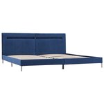 vidaXL Cadre de lit avec LED Bleu Tissu 160x200 cm