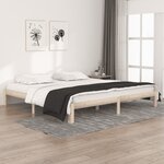 vidaXL Cadre de lit Bois de pin massif 200x200 cm