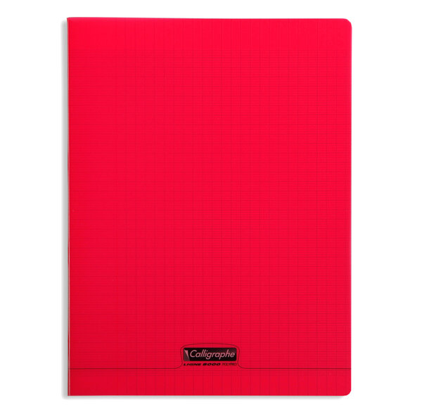 Cahier Polypro Piqué 24x32cm 96 pages séyès 90 g Rouge CALLIGRAPHE