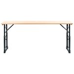 vidaXL Table pliable de brasserie 169x50x75/105 cm Pinède