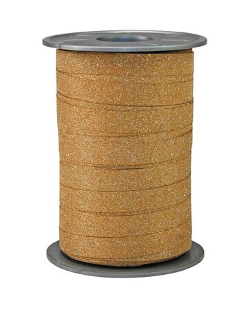 Bolduc poly glitter 100-m-bobine 10 mm cuivre