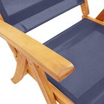 vidaXL Chaises pliables de jardin lot de 4 bois d'acacia et textilène