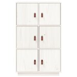 vidaXL Buffet haut Blanc 67x40x108 5 cm Bois massif de pin