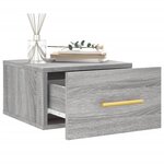 vidaXL Tables de chevet murales 2 Pièces sonoma gris 35x35x20 cm