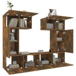 vidaXL Ensemble de meubles TV 6 Pièces Chêne fumé Bois d'ingénierie