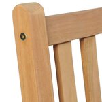 vidaXL Chaises de jardin lot de 2 et coussins beige Bois teck massif