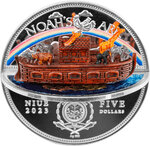 Pièce de monnaie en Argent 5 Dollars g 62.2 (2 oz) Millésime 2023 Three-Dimensional ARK OF NOAH 3D