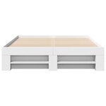 vidaXL Cadre de lit Blanc 140x190 cm bois d'ingénierie