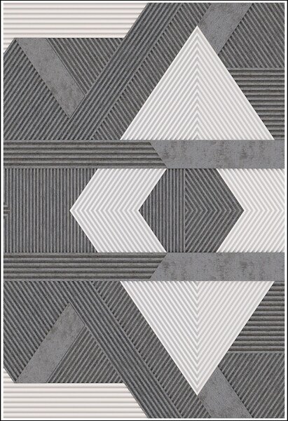 Tapis de salon ZINO 80 x 150 cm - Gris
