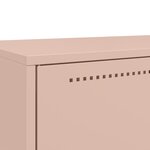 vidaXL Buffet haut rose 68x39x111 5 cm acier laminé à froid