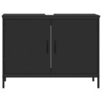 vidaXL Armoire lavabo de salle de bain noir 80x30x60 cm
