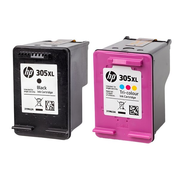 Pack de 2 cartouches d'encre authentiques HP 305XL  Noir et couleurs - programme SECOND